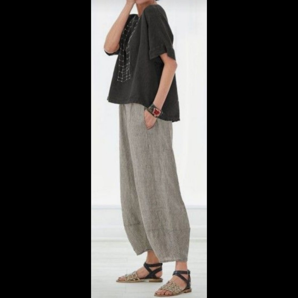 Lagenlook pinstriped pants (2XL) - Picture 8 of 8